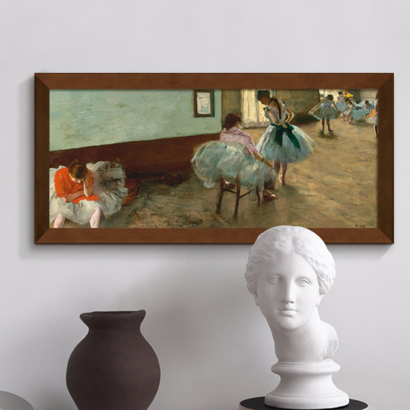 Impressionism Ballet Girls Art Canvas Soft Color Dancing Wall Decor, Multiple Sizes Green Clearhalo 'Arts' 'Canvas Art' 1727879