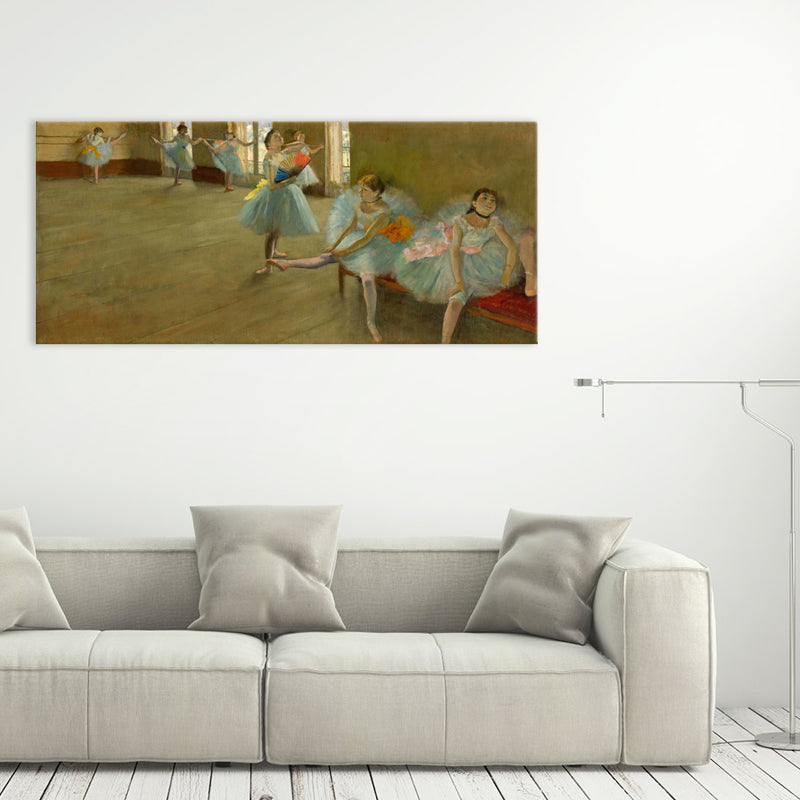 Impressionism Ballet Girls Art Canvas Soft Color Dancing Wall Decor, Multiple Sizes Light Brown Clearhalo 'Arts' 'Canvas Art' 1727893