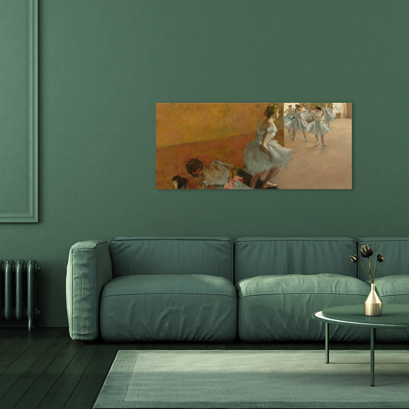 Impressionism Ballet Girls Art Canvas Soft Color Dancing Wall Decor, Multiple Sizes Orange Clearhalo 'Arts' 'Canvas Art' 1727897