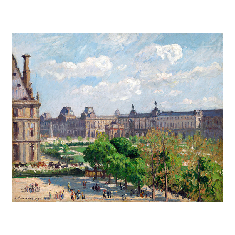 Natural Landscape Painting Soft Color Canvas Wall Art Print Textured, Multiple Sizes Clearhalo 'Arts' 'Canvas Art' 1727928