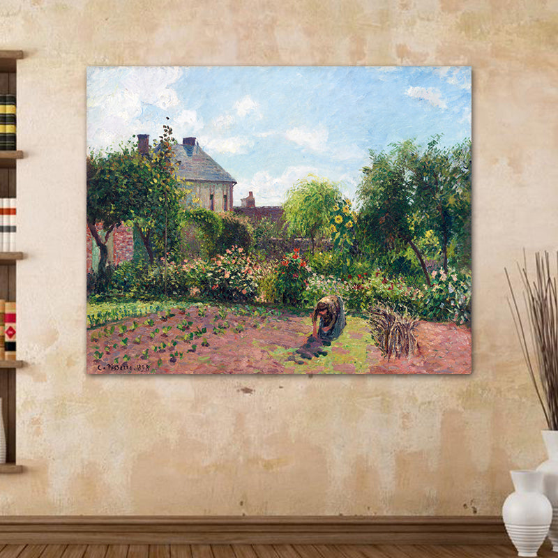 Natural Landscape Painting Soft Color Canvas Wall Art Print Textured, Multiple Sizes Clearhalo 'Arts' 'Canvas Art' 1727931