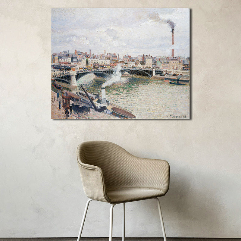 Natural Landscape Painting Soft Color Canvas Wall Art Print Textured, Multiple Sizes Clearhalo 'Arts' 'Canvas Art' 1727938