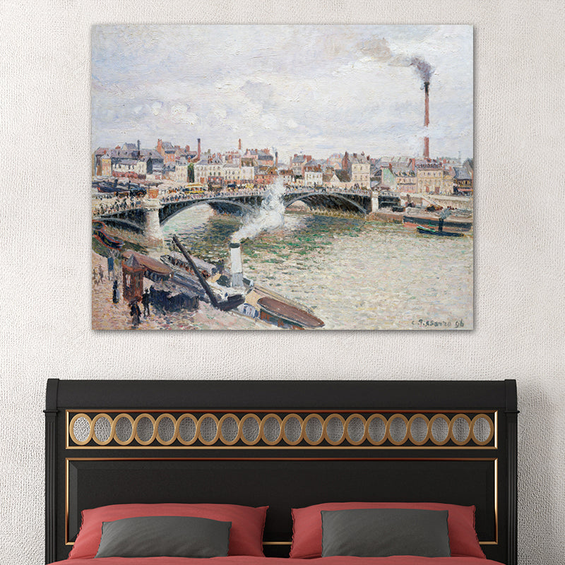 Natural Landscape Painting Soft Color Canvas Wall Art Print Textured, Multiple Sizes Clearhalo 'Arts' 'Canvas Art' 1727939