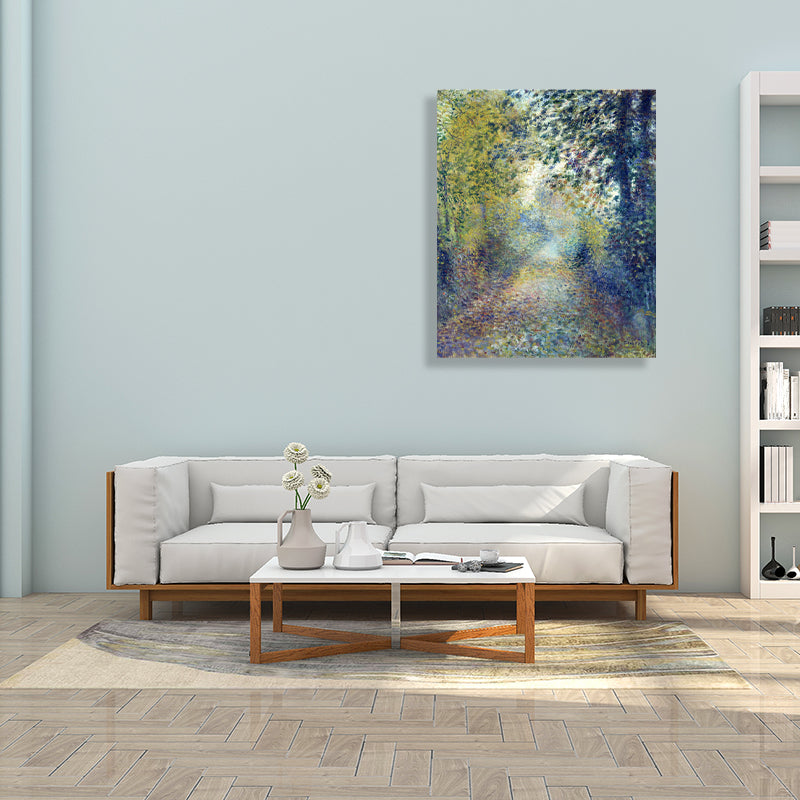 Oil Painting French Country Canvas Forest Trail in Green, Multiple Sizes Available Clearhalo 'Arts' 'Canvas Art' 1727957