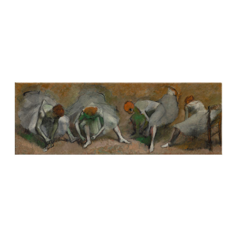 Ballet Girls Oil Painting Art Impressionism Style Canvas Wall Print, Multiple Sizes Clearhalo 'Arts' 'Canvas Art' 1728000