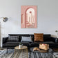 Nordic Style Teenagers Painting Building in Light Color Wall Decor, Multiple Sizes Pink Clearhalo 'Arts' 'Canvas Art' 1728003