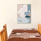 Nordic Style Teenagers Painting Building in Light Color Wall Decor, Multiple Sizes Clearhalo 'Arts' 'Canvas Art' 1728013