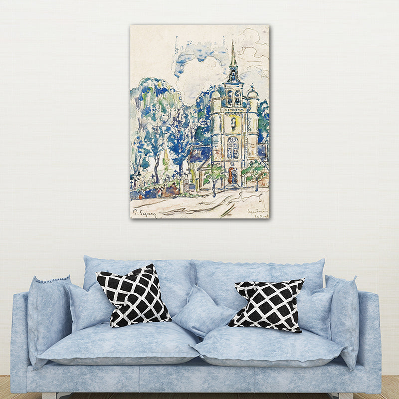 Textured City Landscape Painting Canvas Abstract Expressionism Art Print for Playroom Clearhalo 'Arts' 'Canvas Art' 1728034