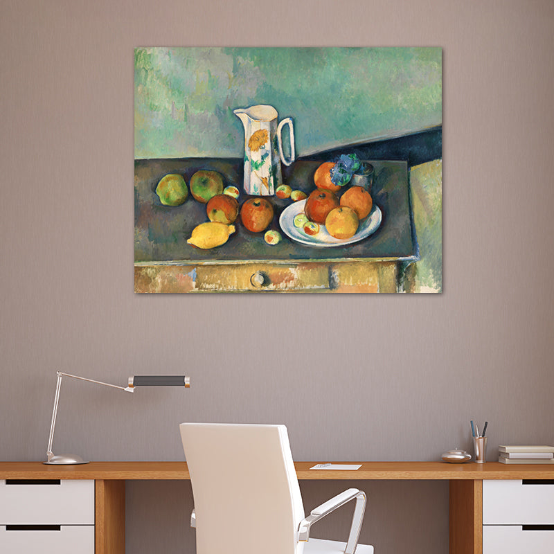 Pastel Color Scattering Fruits Painting Textured Art Print for Bedroom, Multiple Sizes Clearhalo 'Arts' 'Canvas Art' 1728049