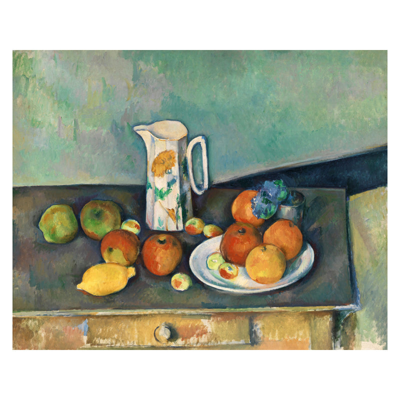 Pastel Color Scattering Fruits Painting Textured Art Print for Bedroom, Multiple Sizes Clearhalo 'Arts' 'Canvas Art' 1728050