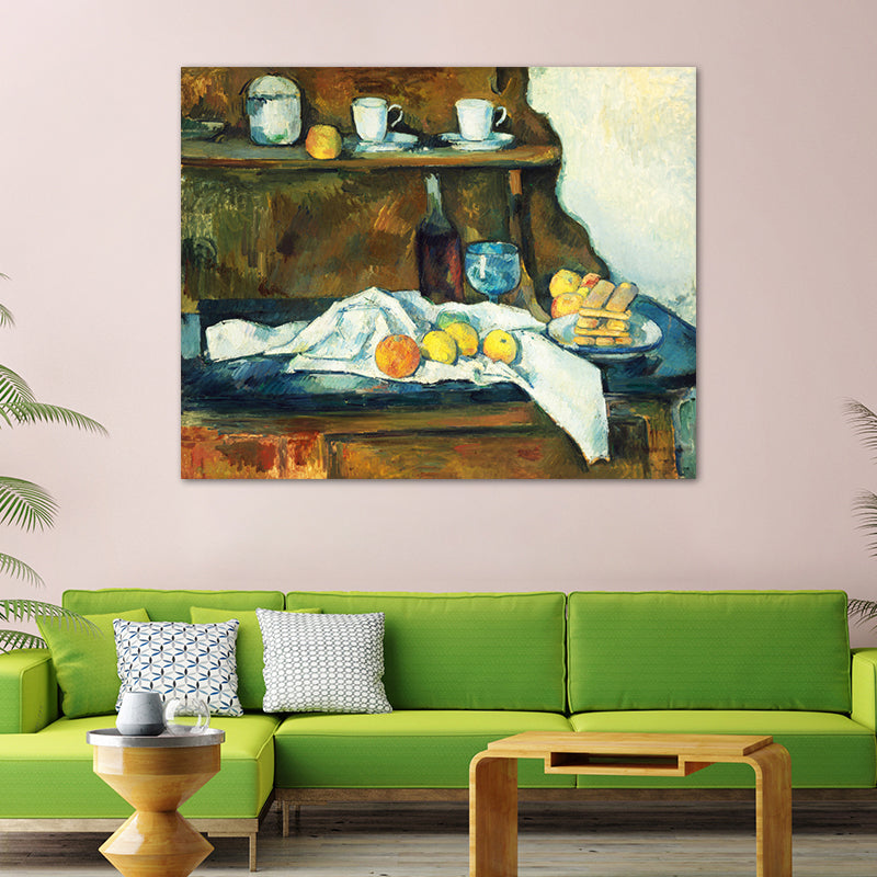 Pastel Color Scattering Fruits Painting Textured Art Print for Bedroom, Multiple Sizes Clearhalo 'Arts' 'Canvas Art' 1728055