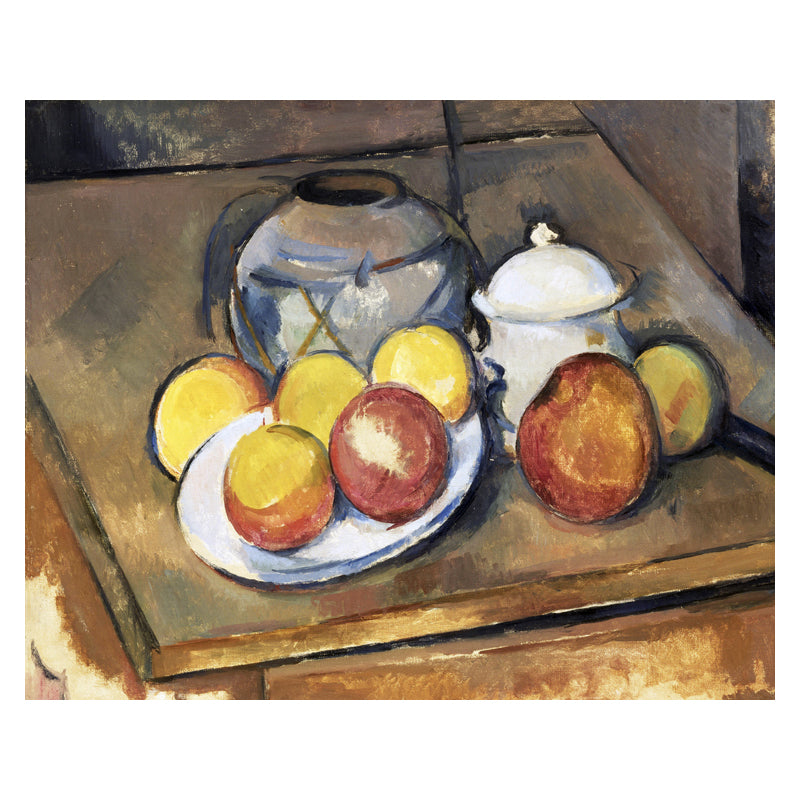 Pastel Color Scattering Fruits Painting Textured Art Print for Bedroom, Multiple Sizes Clearhalo 'Arts' 'Canvas Art' 1728061