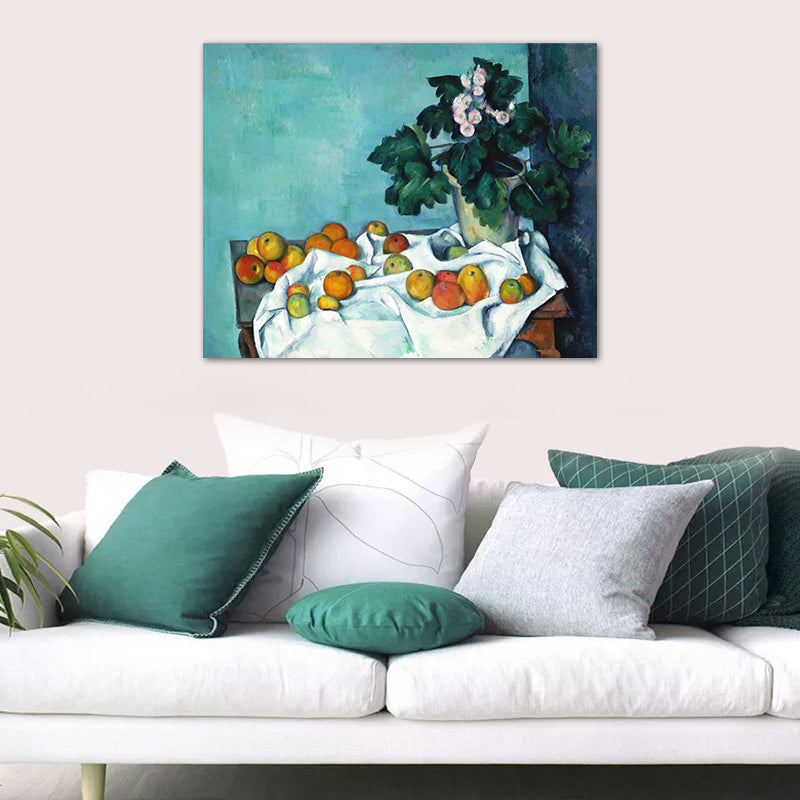 Pastel Color Scattering Fruits Painting Textured Art Print for Bedroom, Multiple Sizes Clearhalo 'Arts' 'Canvas Art' 1728064