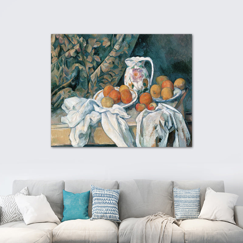 Pastel Color Scattering Fruits Painting Textured Art Print for Bedroom, Multiple Sizes Clearhalo 'Arts' 'Canvas Art' 1728067