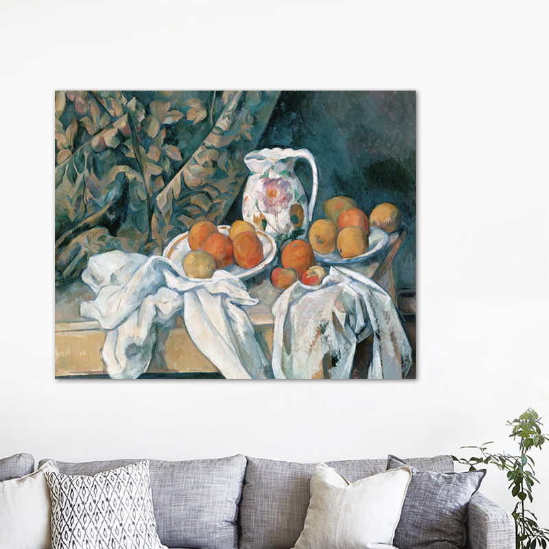 Pastel Color Scattering Fruits Painting Textured Art Print for Bedroom, Multiple Sizes Clearhalo 'Arts' 'Canvas Art' 1728068