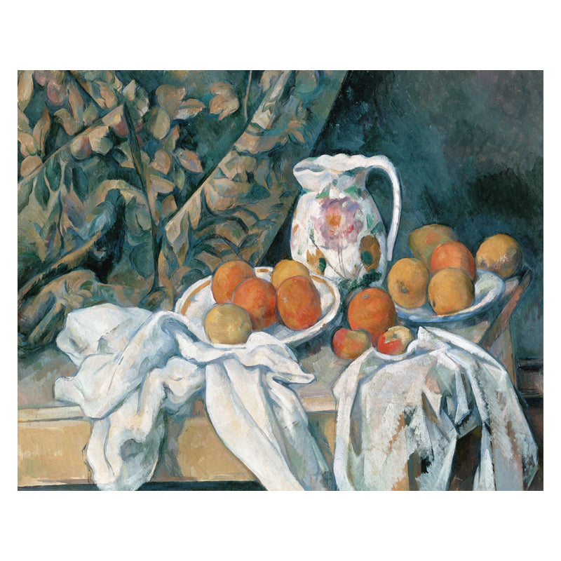 Pastel Color Scattering Fruits Painting Textured Art Print for Bedroom, Multiple Sizes Clearhalo 'Arts' 'Canvas Art' 1728069