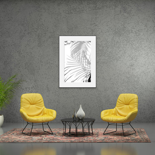 Textured Botanical Leaves Art Print Modern Style Canvas Wall Decor, Multiple Sizes Grey Clearhalo 'Art Gallery' 'Canvas Art' 'Contemporary Art Gallery' 'Modern' Arts' 1728070