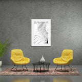 Textured Botanical Leaves Art Print Modern Style Canvas Wall Decor, Multiple Sizes Grey