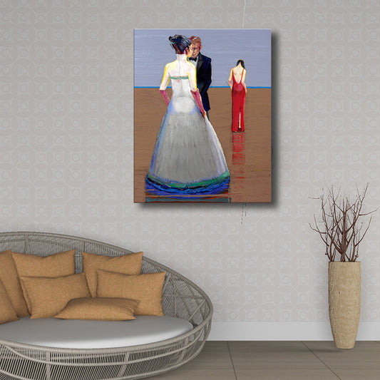 Dancing Figure Wall Decor Impressionism Textured Bedroom Canvas, Multiple Size Options Clearhalo 'Arts' 'Canvas Art' 1728100