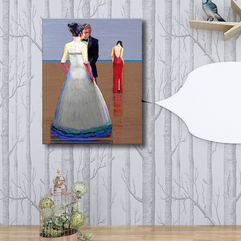 Dancing Figure Mur Mur Impressionnisme toile de chambre texturée, options de taille multiple