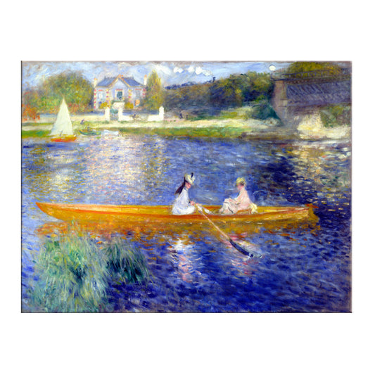 Textured Boating Figures Wall Decor Canvas Impressionism Painting for Living Room Clearhalo 'Arts' 'Canvas Art' 1728116