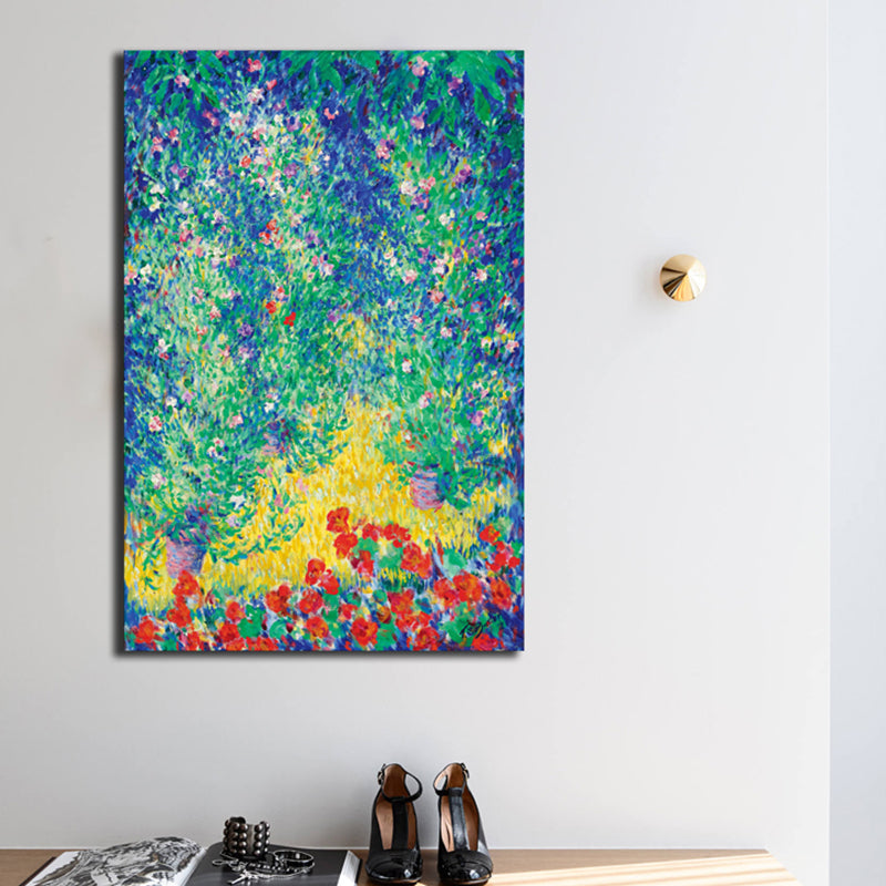 Impressionism Style Flower Shrubs Canvas Botanical Green Wall Decor, Multiple Sizes Clearhalo 'Arts' 'Canvas Art' 1728140