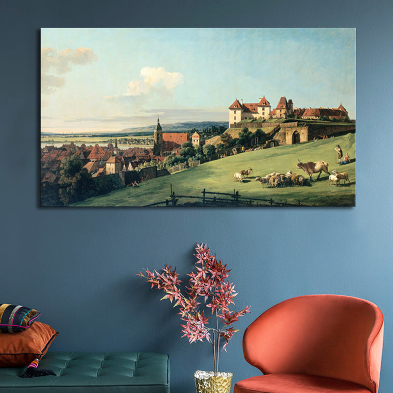 Cityscape Oil Painting Art Print Impressionism Style Canvas Wall Decor, Multiple Sizes Green Clearhalo 'Arts' 'Canvas Art' 1728145