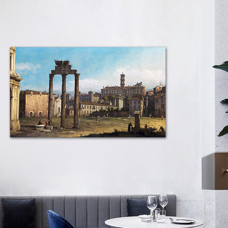 Cityscape Oil Painting Art Print Impressionism Style Canvas Wall Decor, Multiple Sizes - Clearhalo - 'Arts' - 'Canvas Art' - 1728152