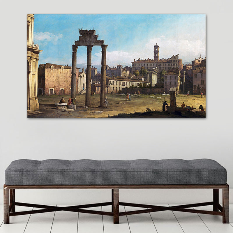 Cityscape Oil Painting Art Print Impressionism Style Canvas Wall Decor, Multiple Sizes - Clearhalo - 'Arts' - 'Canvas Art' - 1728153