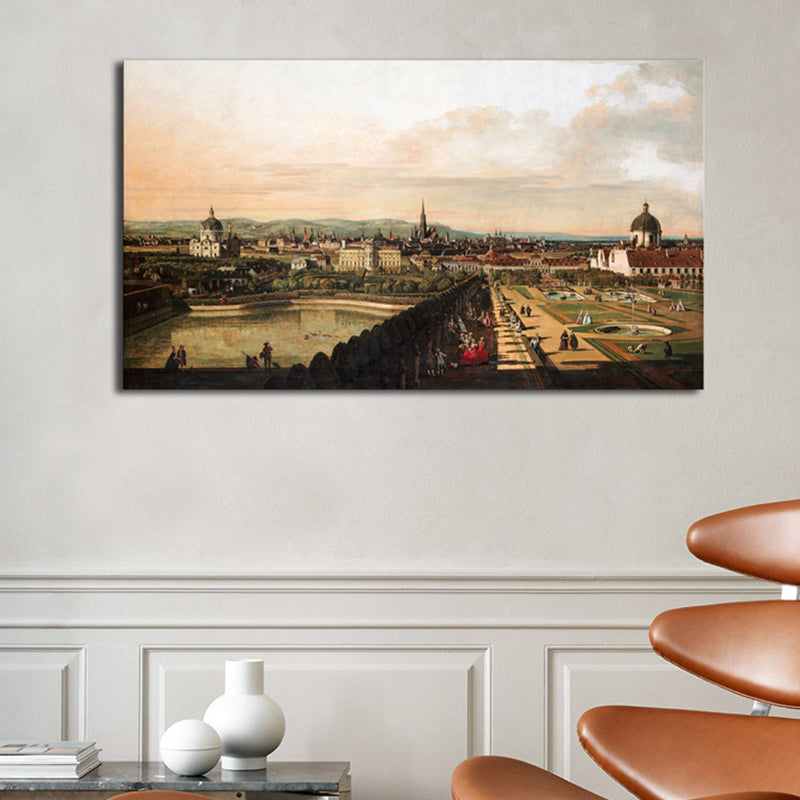 Cityscape Oil Painting Art Print Impressionism Style Canvas Wall Decor, Multiple Sizes Brown Clearhalo 'Arts' 'Canvas Art' 1728155