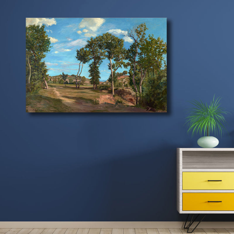 Soft Color Figure Outing Painting Textured Impressionism Style Bedroom Wall Art Print Clearhalo 'Arts' 'Canvas Art' 1728273