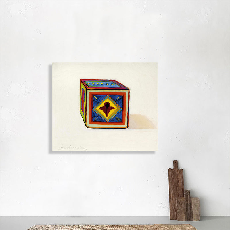 Traditional Style Teenagers Wall Decor Peculiar Square Box in Blue Art, Multiple Sizes Clearhalo 'Art Gallery' 'Canvas Art' 'Traditional' Arts' 1728277