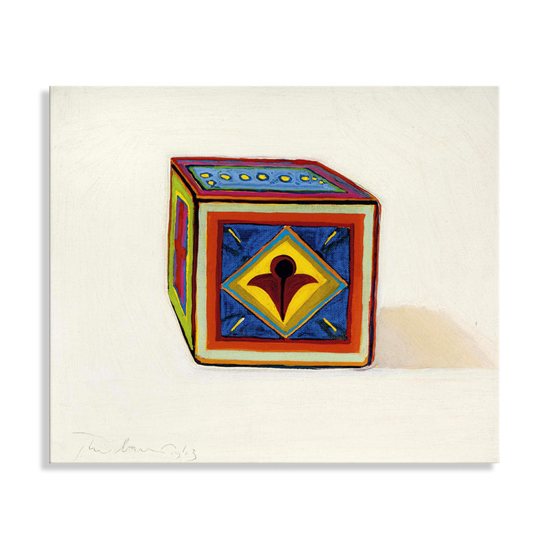 Traditional Style Teenagers Wall Decor Peculiar Square Box in Blue Art, Multiple Sizes Clearhalo 'Art Gallery' 'Canvas Art' 'Traditional' Arts' 1728279