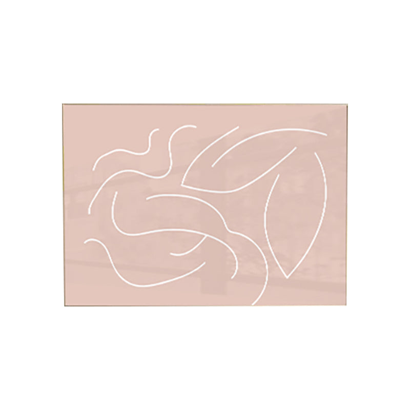 Pink Nude Woman Wall Art Line Drawing Minimalistic Bedroom Canvas Print for Room Clearhalo 'Art Gallery' 'Canvas Art' 'Contemporary Art Gallery' 'Contemporary Art' 'Minimalism' 'Minimalist Art Gallery' 'Scandinavian' Arts' 1728330