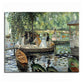Lake Park and Sightseers Canvas Textured Impressionism Style for Bedroom Painting Clearhalo 'Arts' 'Canvas Art' 1728334