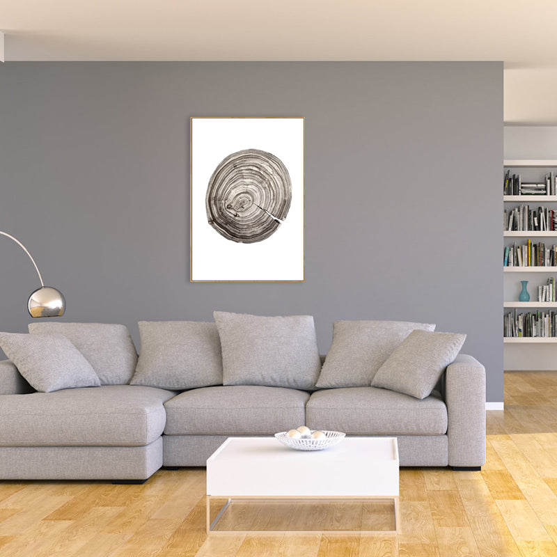 Contemporary Cabin Log Pattern Canvas in Gray Textured Painting for Girls Bedroom Clearhalo 'Art Gallery' 'Canvas Art' 'Contemporary Art Gallery' 'Modern' Arts' 1728339