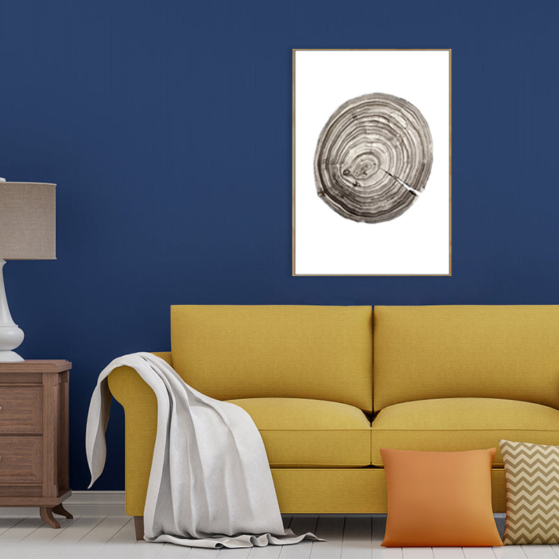 Contemporary Cabin Log Pattern Canvas in Gray Textured Painting for Girls Bedroom Clearhalo 'Art Gallery' 'Canvas Art' 'Contemporary Art Gallery' 'Modern' Arts' 1728340