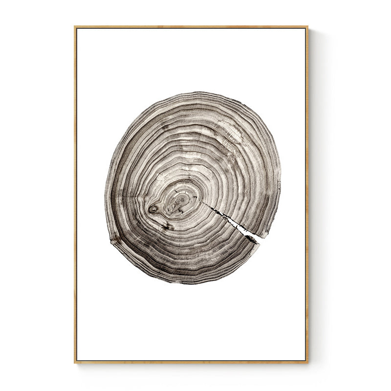 Contemporary Cabin Log Pattern Canvas in Gray Textured Painting for Girls Bedroom Clearhalo 'Art Gallery' 'Canvas Art' 'Contemporary Art Gallery' 'Modern' Arts' 1728341