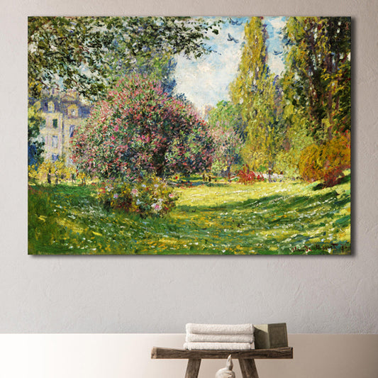 Botanic Garden Wall Decor Impressionism Textured Bedroom Canvas, Multiple Size Options Light Green