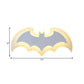 Cool Bat Shaped Wall Light Modern Style Acrylic Metal Wall Lamp in White for Boys Bedroom Clearhalo 'Wall Lamps & Sconces' 'Wall Lights' Lighting' 172838