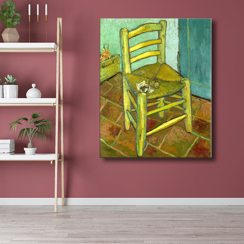 Impressionism Chair Wall Decor in Pastel Color Textured Painting for Living Room Clearhalo 'Arts' 'Canvas Art' 1728409