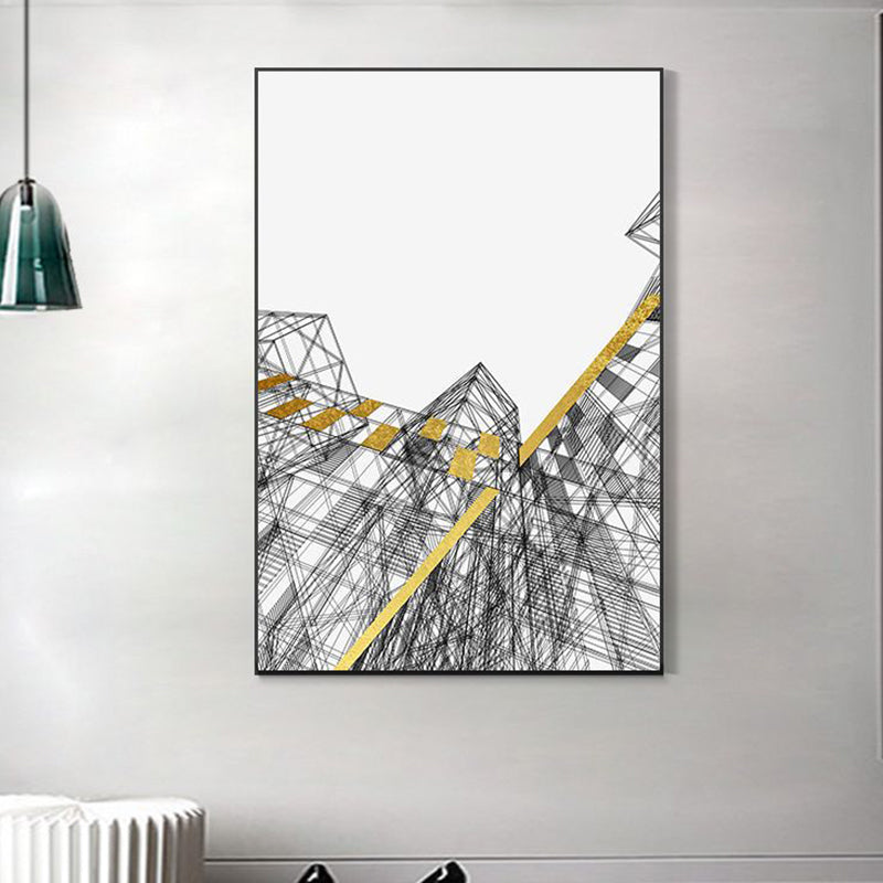 Soft Color Modern Style Canvas High-Rise Art for Dining Room, Multiple Sizes Options Grey Clearhalo 'Art Gallery' 'Canvas Art' 'Contemporary Art Gallery' 'Modern' Arts' 1728426