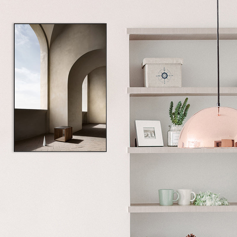 Textured Arched Door Scenery Painting Modern Style Canvas Wall Art, Multiple Sizes Clearhalo 'Art Gallery' 'Canvas Art' 'Contemporary Art Gallery' 'Modern' Arts' 1728448