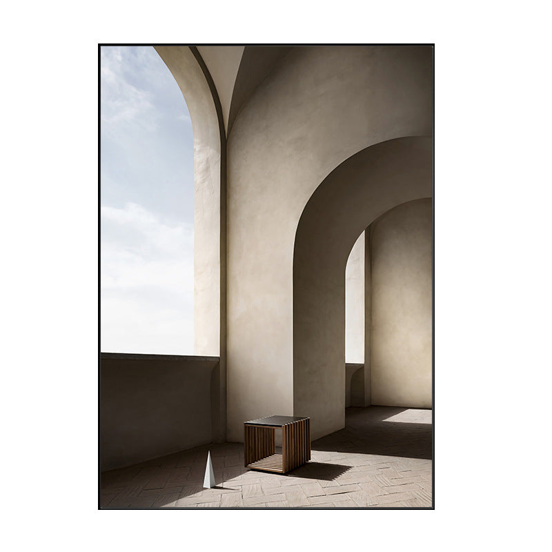 Textured Arched Door Scenery Painting Modern Style Canvas Wall Art, Multiple Sizes Clearhalo 'Art Gallery' 'Canvas Art' 'Contemporary Art Gallery' 'Modern' Arts' 1728449