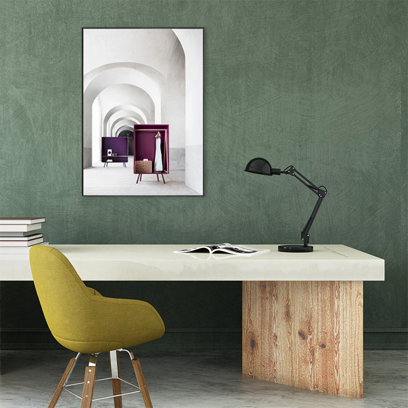 Textured Arched Door Scenery Painting Modern Style Canvas Wall Art, Multiple Sizes Clearhalo 'Art Gallery' 'Canvas Art' 'Contemporary Art Gallery' 'Modern' Arts' 1728459