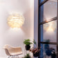 Feather Globe Wall Light Modern Romantic Sconce Lamp in White for Adult Bedroom Stair Clearhalo 'Wall Lamps & Sconces' 'Wall Lights' Lighting' 172848