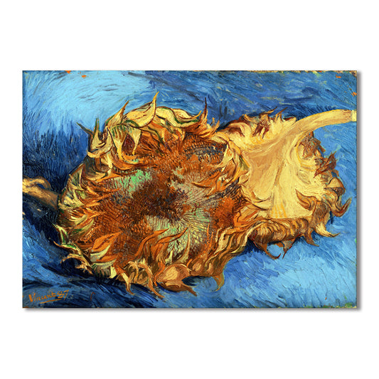 Sunflowers Canvas Wall Art in Orange Impressionism Style Painting for Living Room Clearhalo 'Arts' 'Canvas Art' 1728558