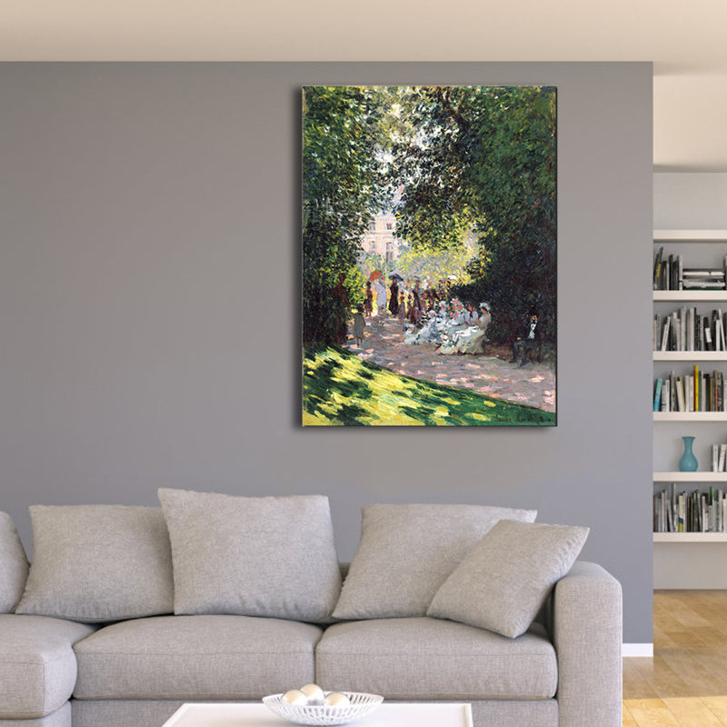 Figure Outing Scene Wall Decor for Bathroom Oil Painting Canvas Art Print, Multiple Sizes Clearhalo 'Arts' 'Canvas Art' 1728567