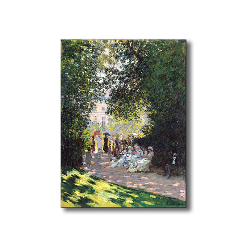 Figure Outing Scene Wall Decor for Bathroom Oil Painting Canvas Art Print, Multiple Sizes Clearhalo 'Arts' 'Canvas Art' 1728569