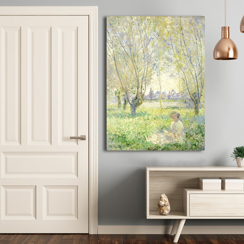 Figure Outing Scene Wall Decor for Bathroom Oil Painting Canvas Art Print, Multiple Sizes Clearhalo 'Arts' 'Canvas Art' 1728574